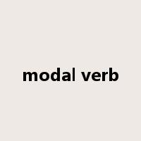 modal verb是什么意思