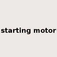 starting motor是什么意思