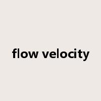 flow velocity是什么意思