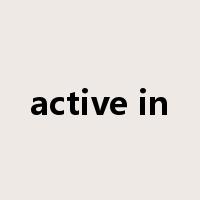 active in是什么意思