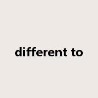 different to是什么意思