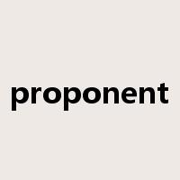 proponent是什么意思