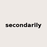 secondarily是什么意思