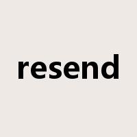 resend是什么意思