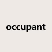 occupant是什么意思
