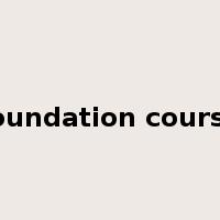 foundation course是什么意思