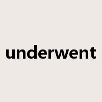 underwent是什么意思