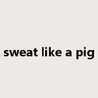 sweat like a pig是什么意思