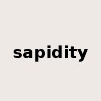sapidity是什么意思