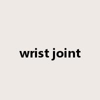 wrist joint是什么意思