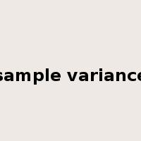 sample variance是什么意思