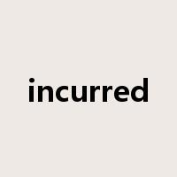 incurred是什么意思