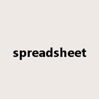 spreadsheet是什么意思