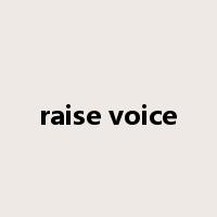 raise voice是什么意思
