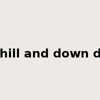 up hill and down dale是什么意思