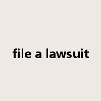 file a lawsuit是什么意思