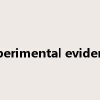 experimental evidence是什么意思