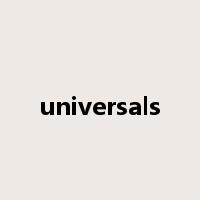 universals是什么意思