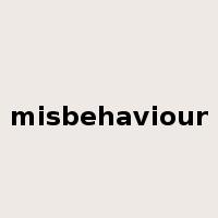 misbehaviour是什么意思
