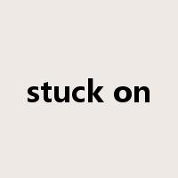 stuck on是什么意思