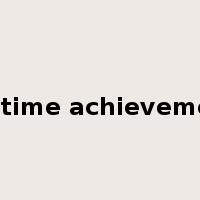 lifetime achievement是什么意思