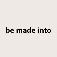 be made into是什么意思