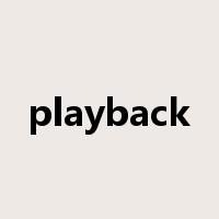 playback是什么意思