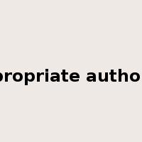 appropriate authority是什么意思