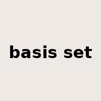 basis set是什么意思