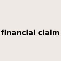 financial claim是什么意思