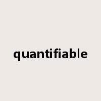 quantifiable是什么意思
