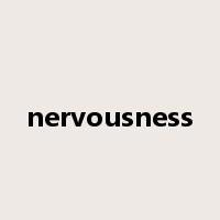 nervousness是什么意思