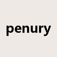 penury是什么意思