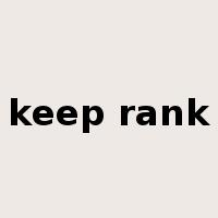 keep rank是什么意思