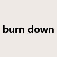 burn down是什么意思