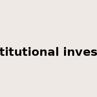institutional investor是什么意思
