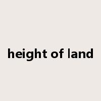 height of land是什么意思