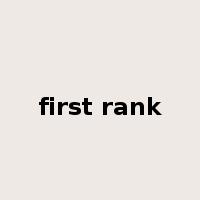 first rank是什么意思