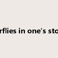 butterflies in one's stomach是什么意思