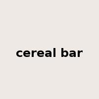 cereal bar是什么意思
