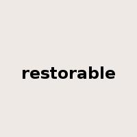 restorable是什么意思