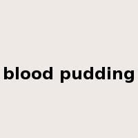 blood pudding是什么意思