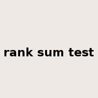 rank sum test是什么意思