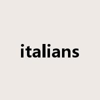 italians是什么意思