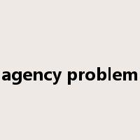 agency problem是什么意思