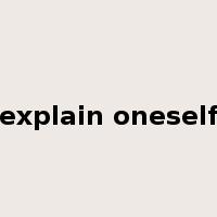 explain oneself是什么意思