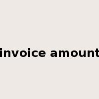 invoice amount是什么意思