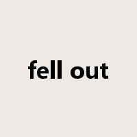 fell out是什么意思