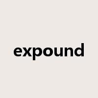 expound是什么意思