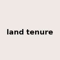 land tenure是什么意思